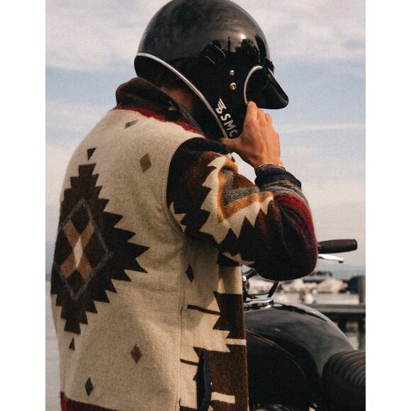 Remu Apparel Jacket Men Small Peguche Wool Aztec Geometric Warm Cozy Western - Picture 5 of 15